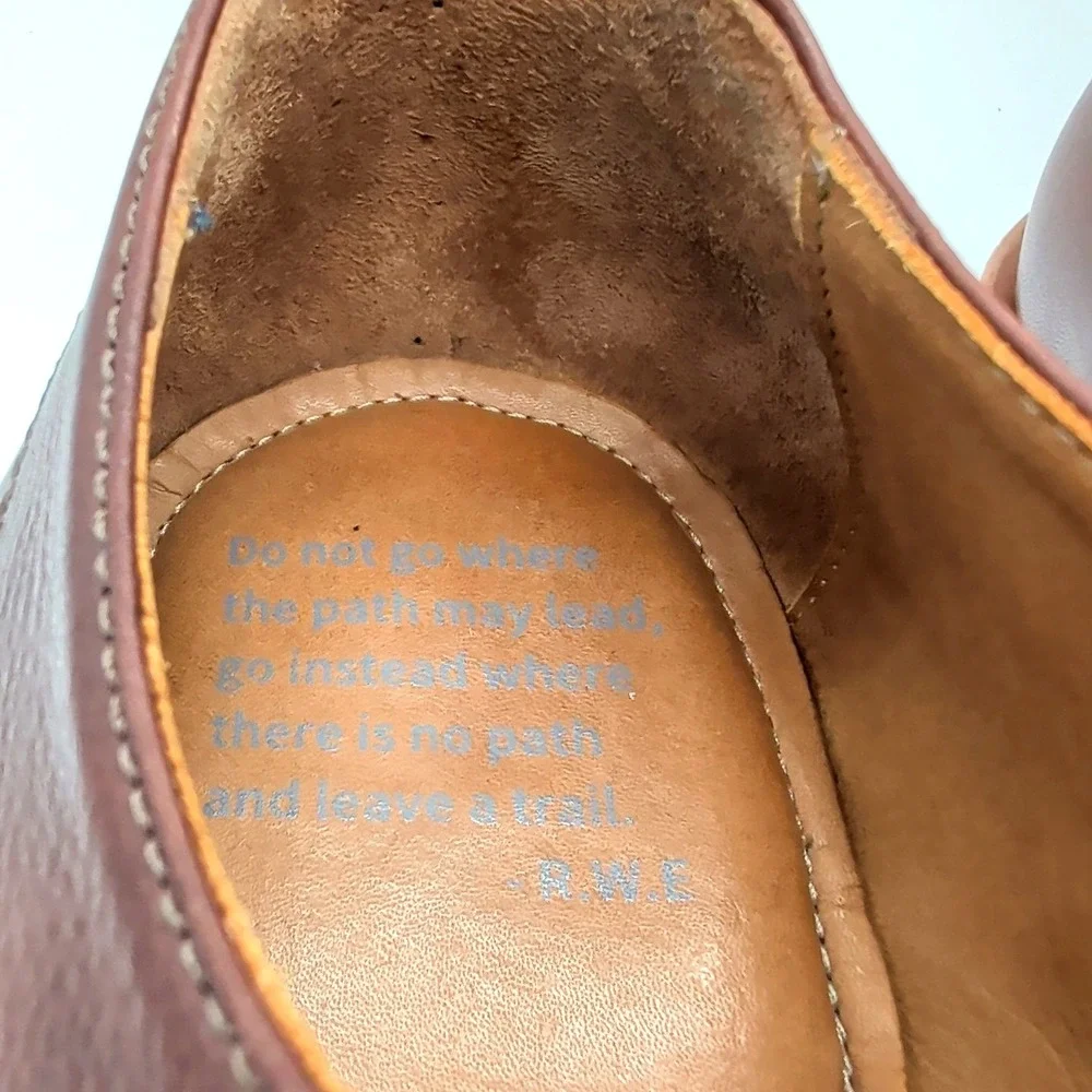 HELM DERBY‎ Leather Dress Shoes The Evans Whiskey Brown Men's Sz 13 EUC